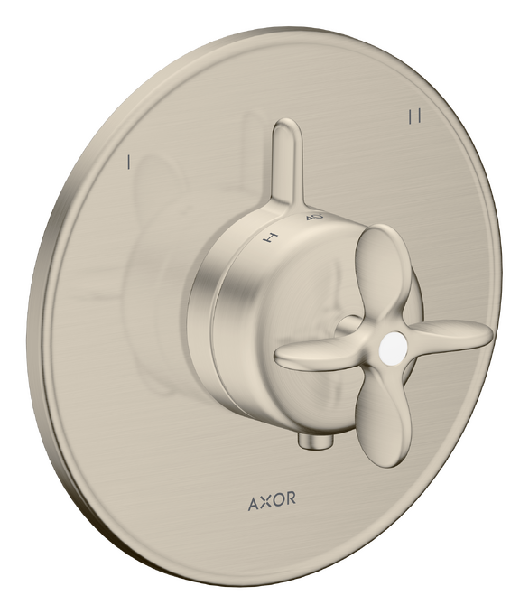 AXOR Archivio Set de finition pour miitgeur thermostatique encastré avec 2 fonctions, poignée croisillon — 34050820