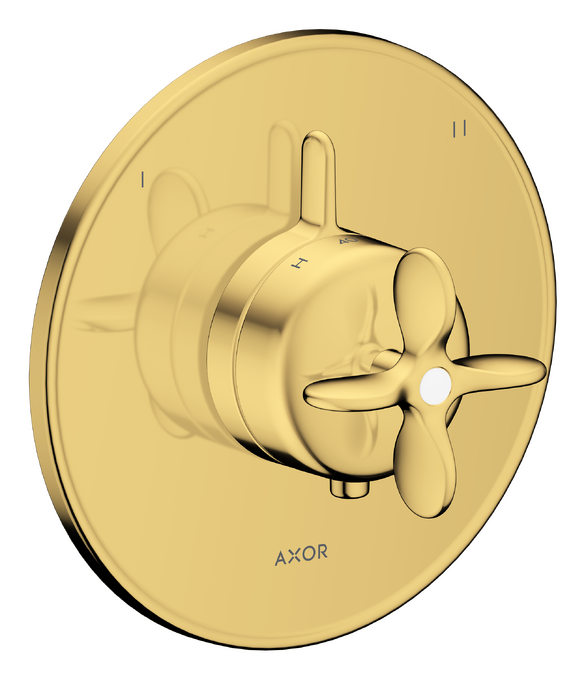 AXOR Archivio Set de finition pour miitgeur thermostatique encastré avec 2 fonctions, poignée croisillon — 34050990