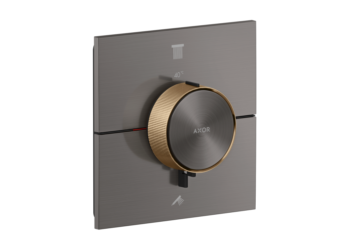 Thermostat for concealed installation square for 2 functions (highlight: rim)