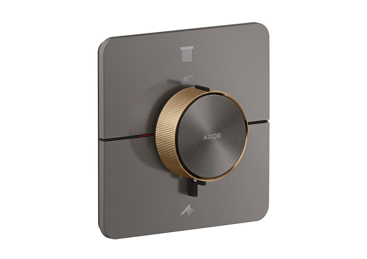Thermostat for concealed installation softsquare for 2 functions (highlight: rim)