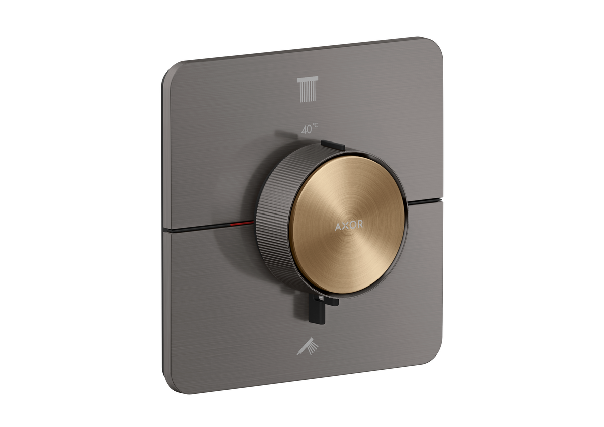 Thermostat for concealed installation softsquare for 2 functions (highlight: inlay)
