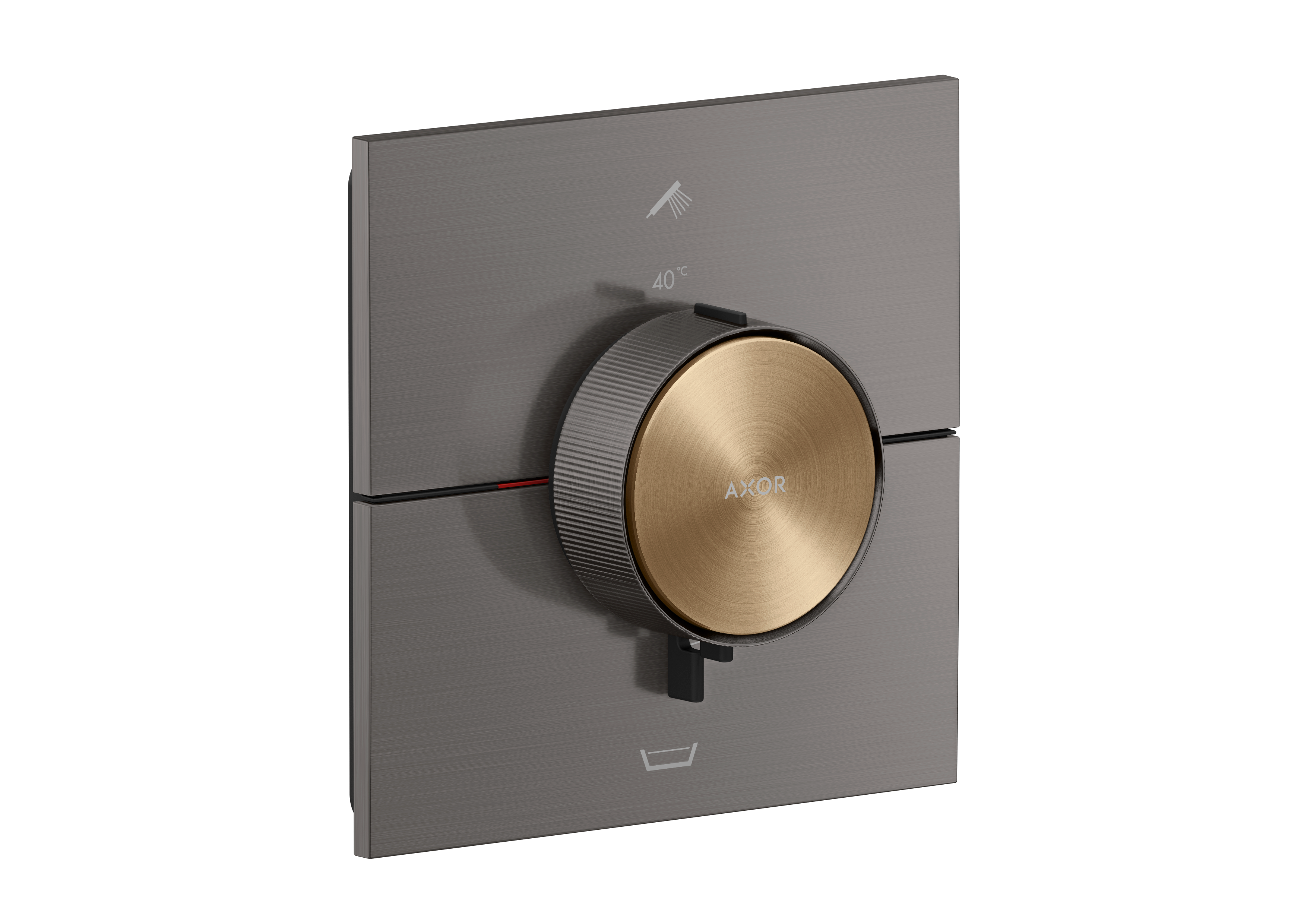 Thermostat for concealed installation square for 2 functions with integrated security combination according to EN1717 (highlight: inlay)