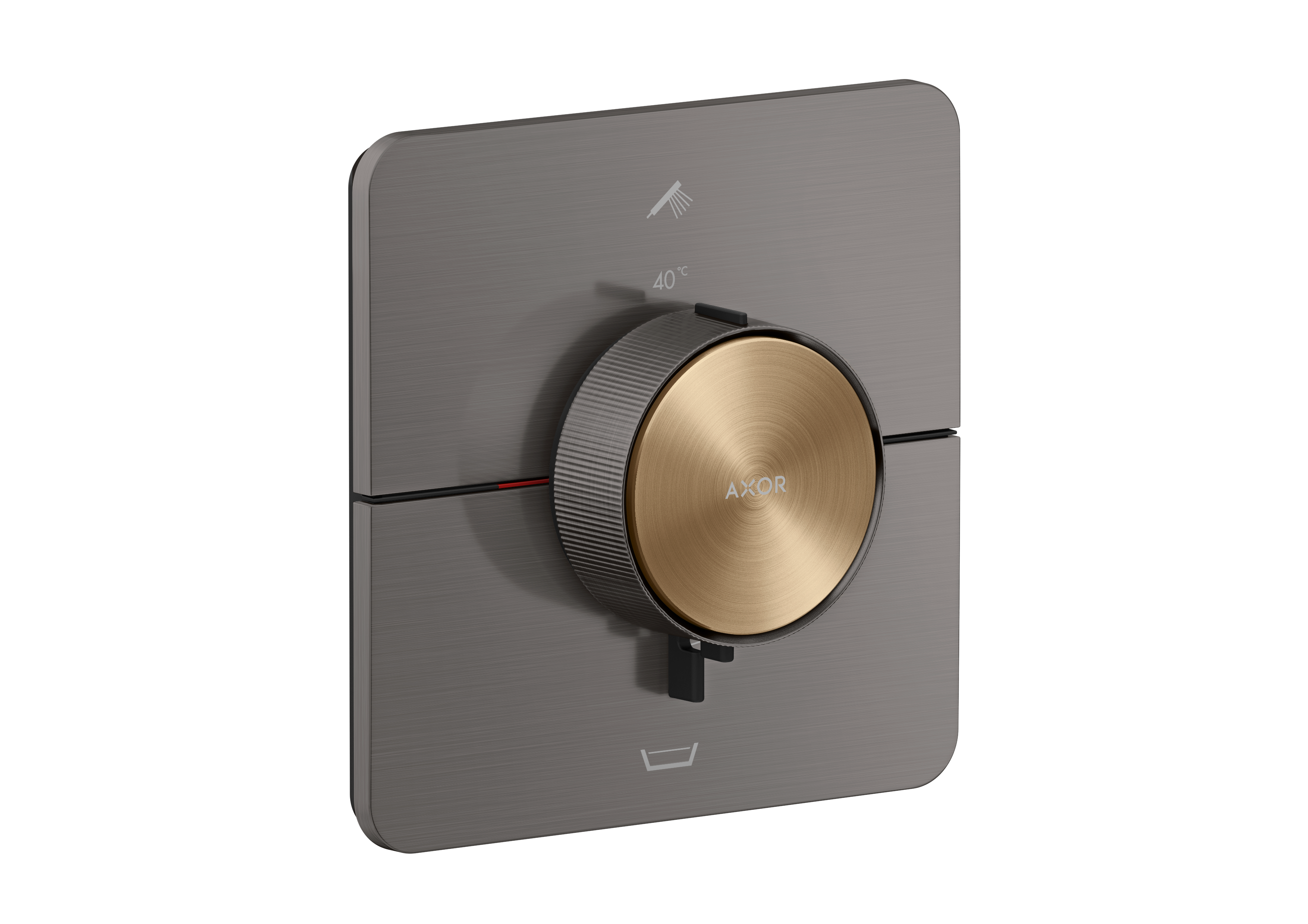 Thermostat for concealed installation softsquare for 2 functions with integrated security combination according to EN1717 (highlight: inlay)