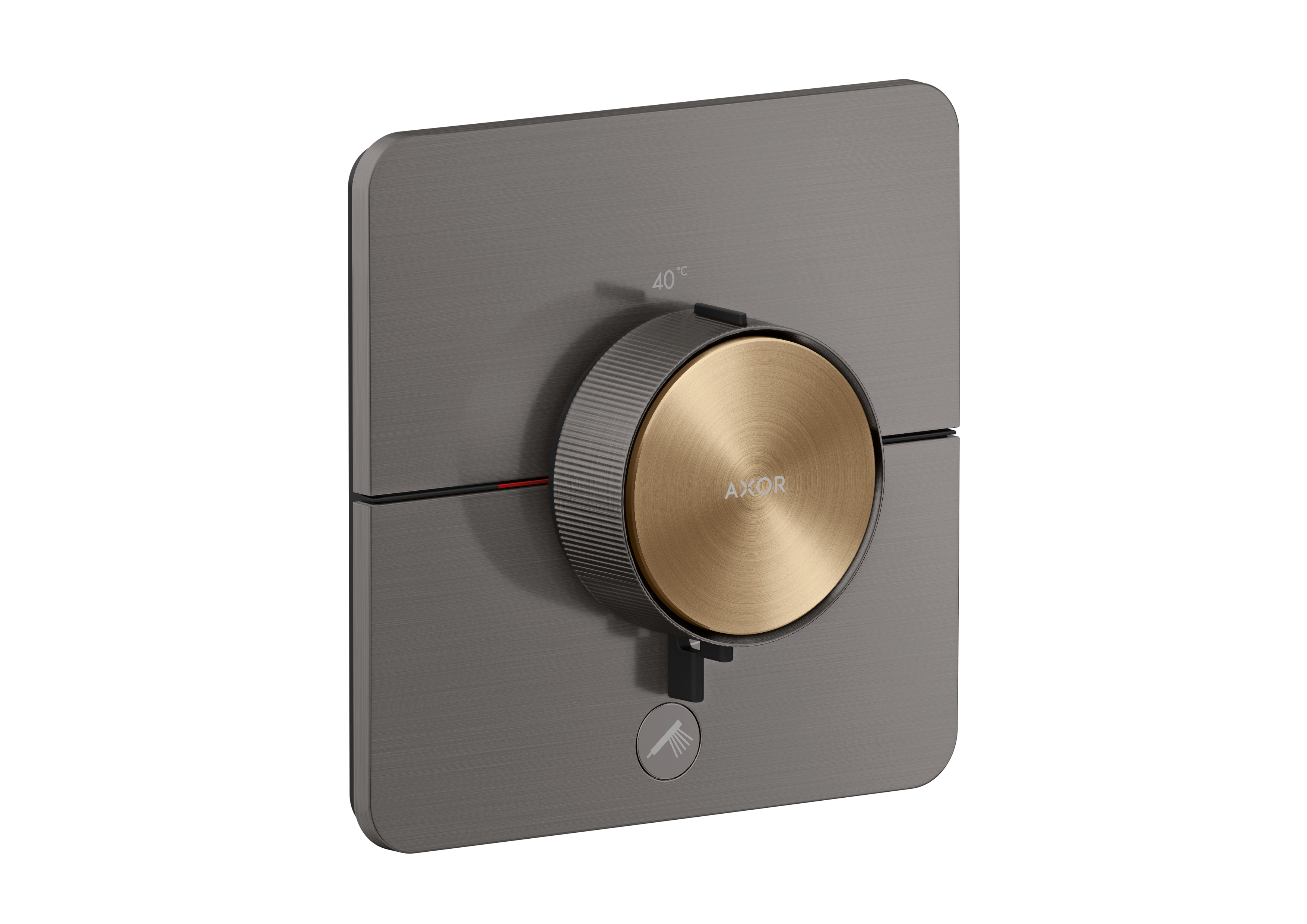 Thermostat HighFlow for concealed installation SoftSquare for 1 function and additional outlet (highlight: inlay)