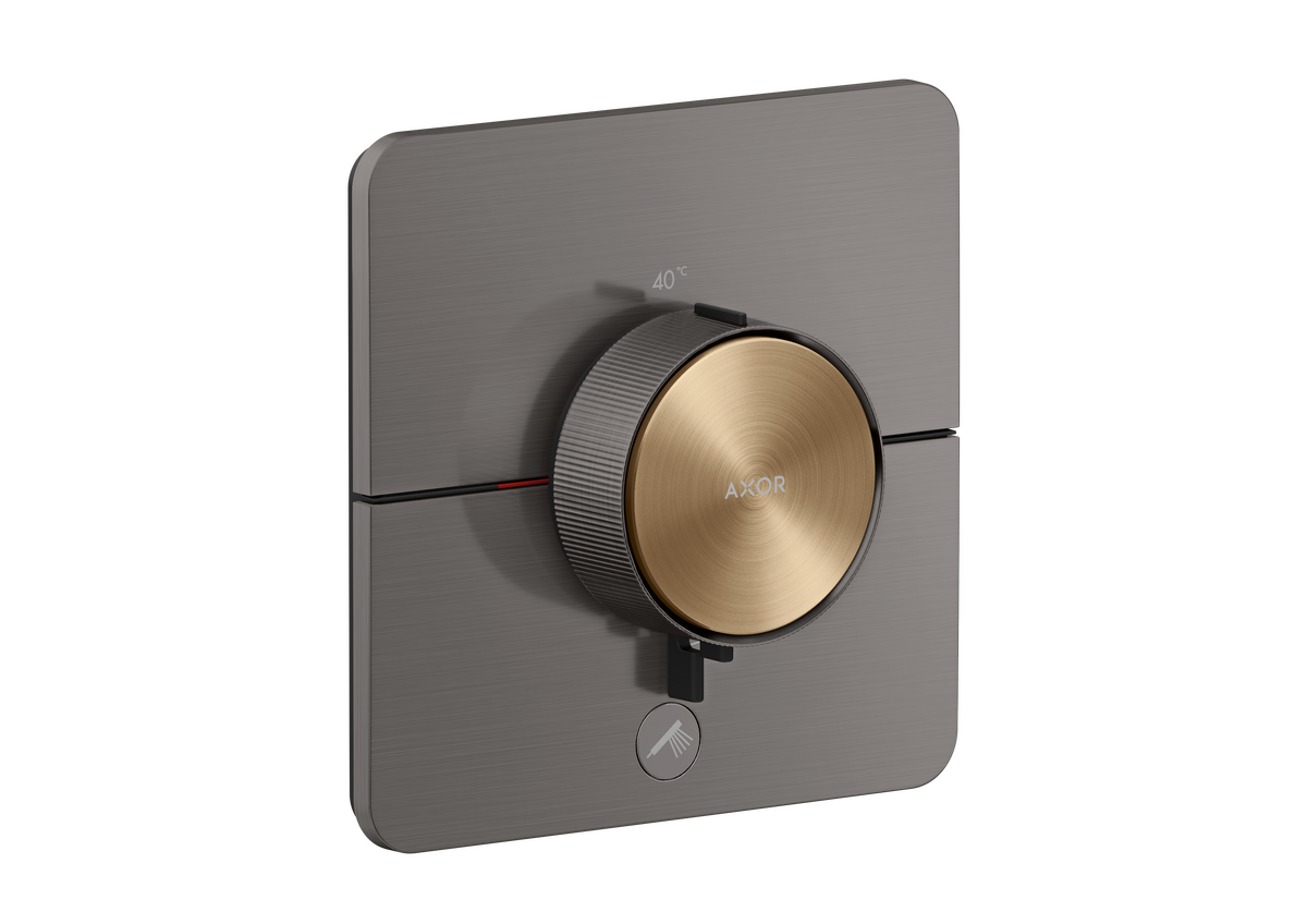 Thermostat HighFlow for concealed installation SoftSquare for 1 function and additional outlet (highlight: inlay)