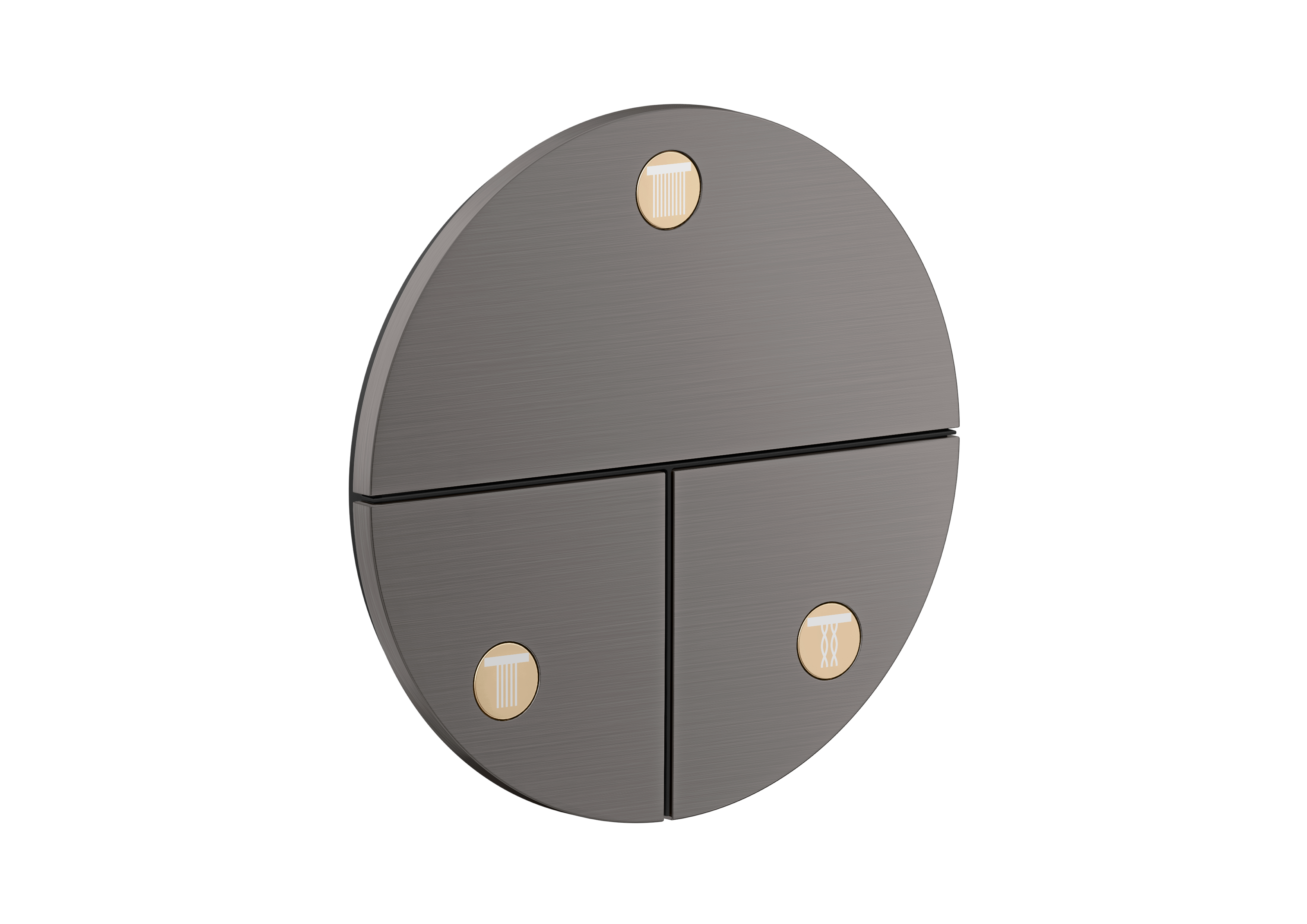Valve for concealed installation round for 3 functions (highlight: symbol star)