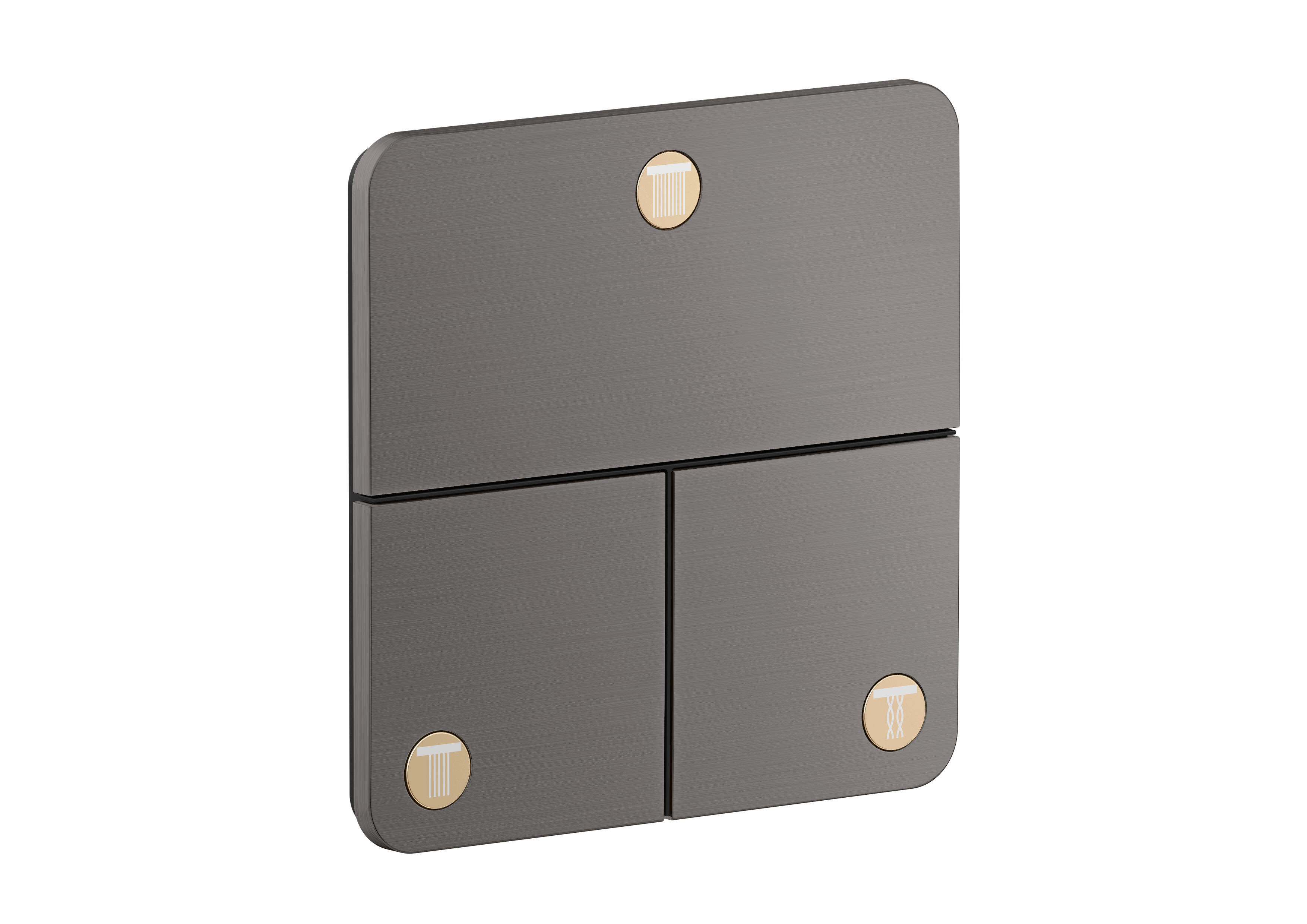 Valve for concealed installation softsquare for 3 functions (highlight: symbol star)
