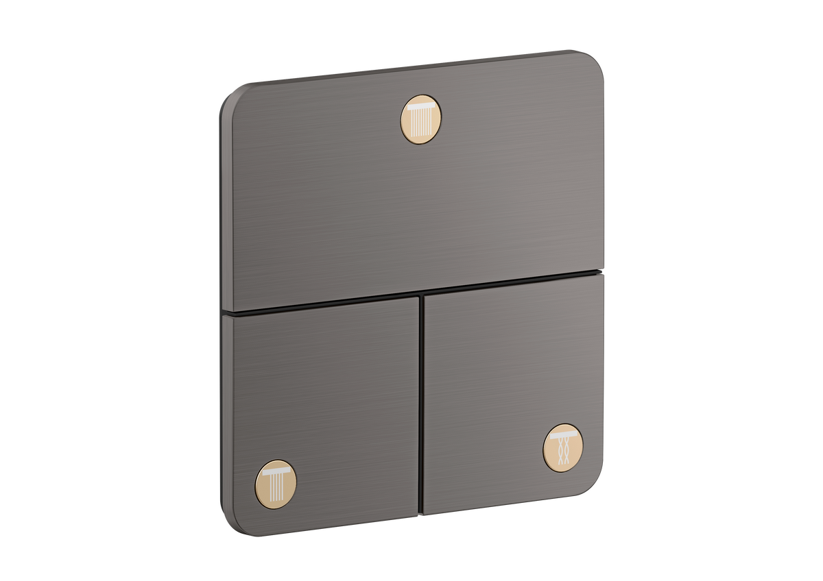 Valve for concealed installation softsquare for 3 functions (highlight: symbol star)
