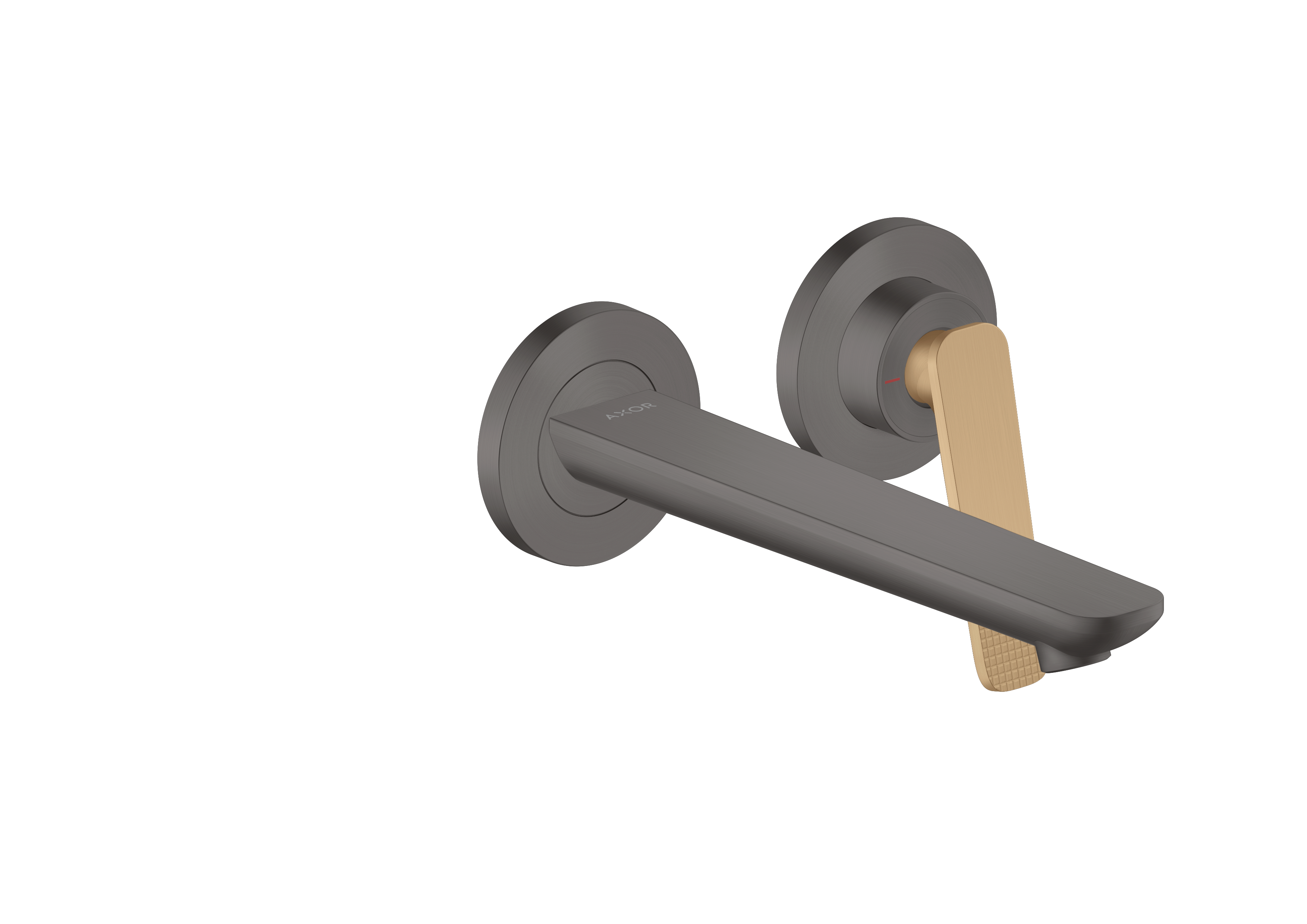 Single lever basin mixer for concealed installation wall-mounted with spout 195 mm - cubic cut (highlight: handle)