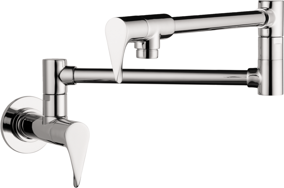 Hansgrohe Citterio Chrome 1-Handle Wall Mount Pot Filler Handle/Lever Kitchen Faucet