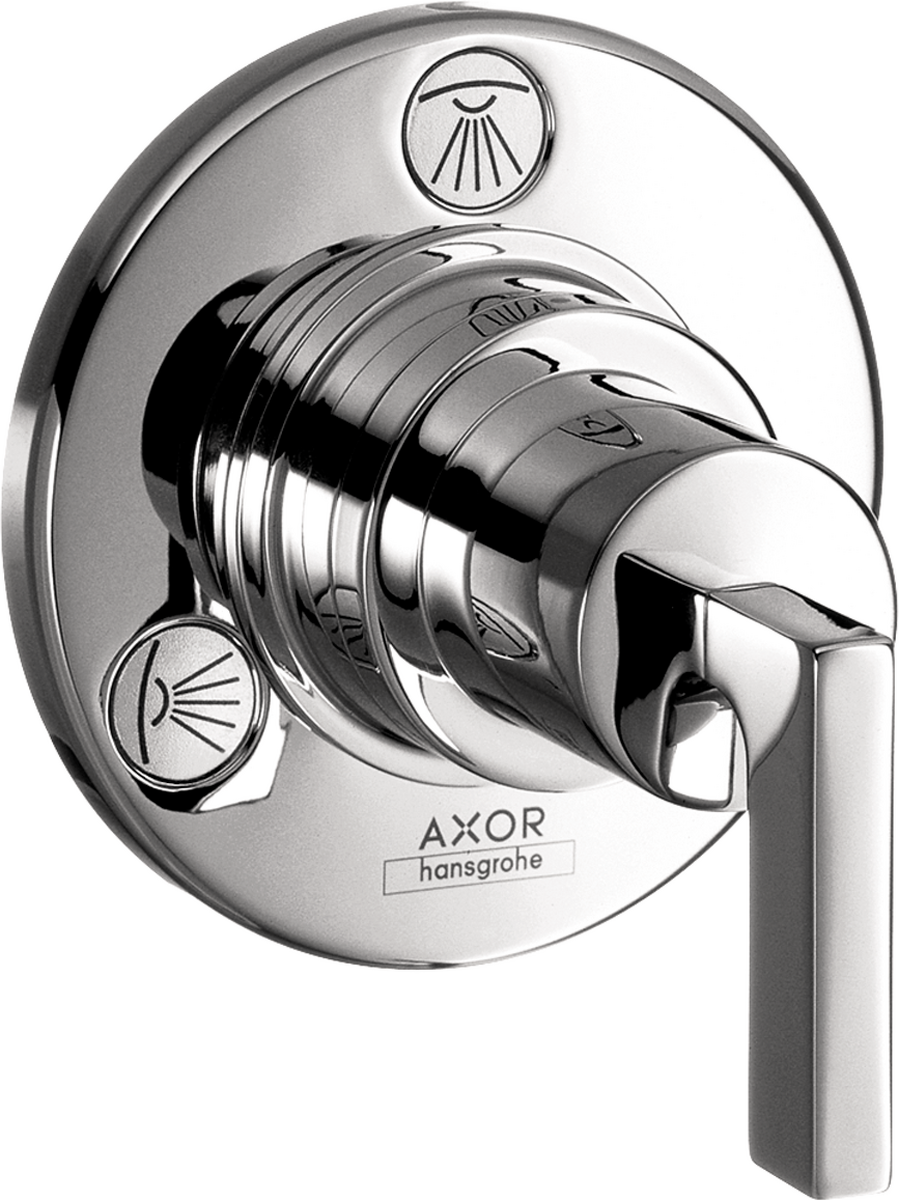 Shut-off/ diverter valve Trio/ Quattro for concealed installation with lever handle