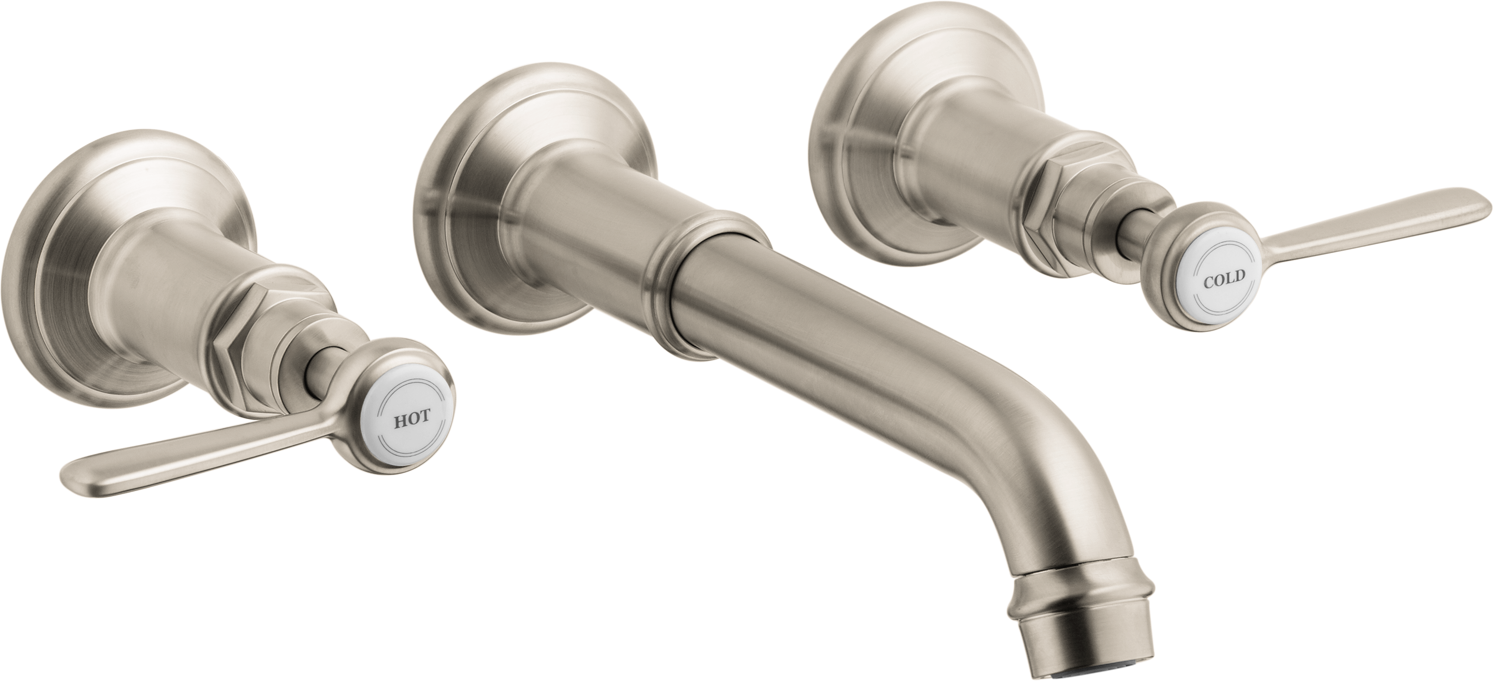 Wall-Mounted Widespread Faucet Trim with Lever Handles