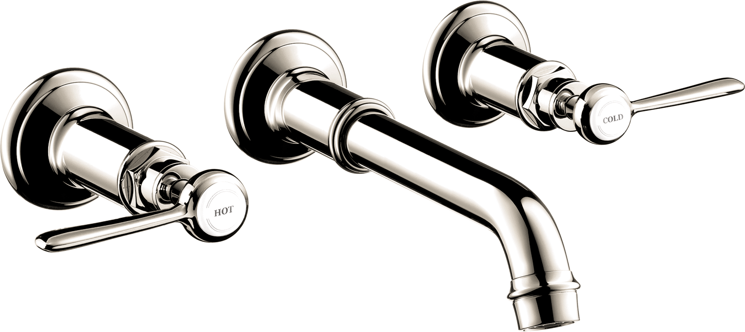 Wall-Mounted Widespread Faucet Trim with Lever Handles