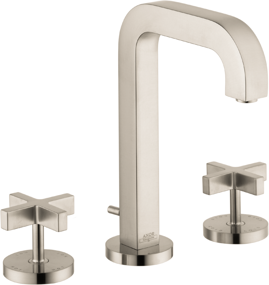 Widespread Faucet 170 with Cross Handles and Pop-Up Drain