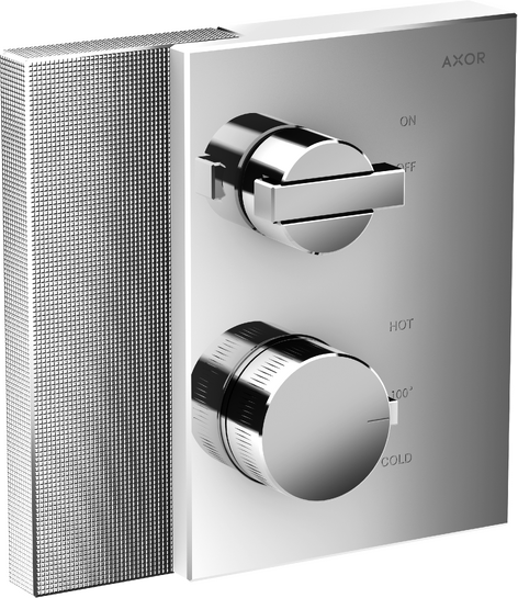 Thermostatic Trim with Volume Control - Diamond Cut
