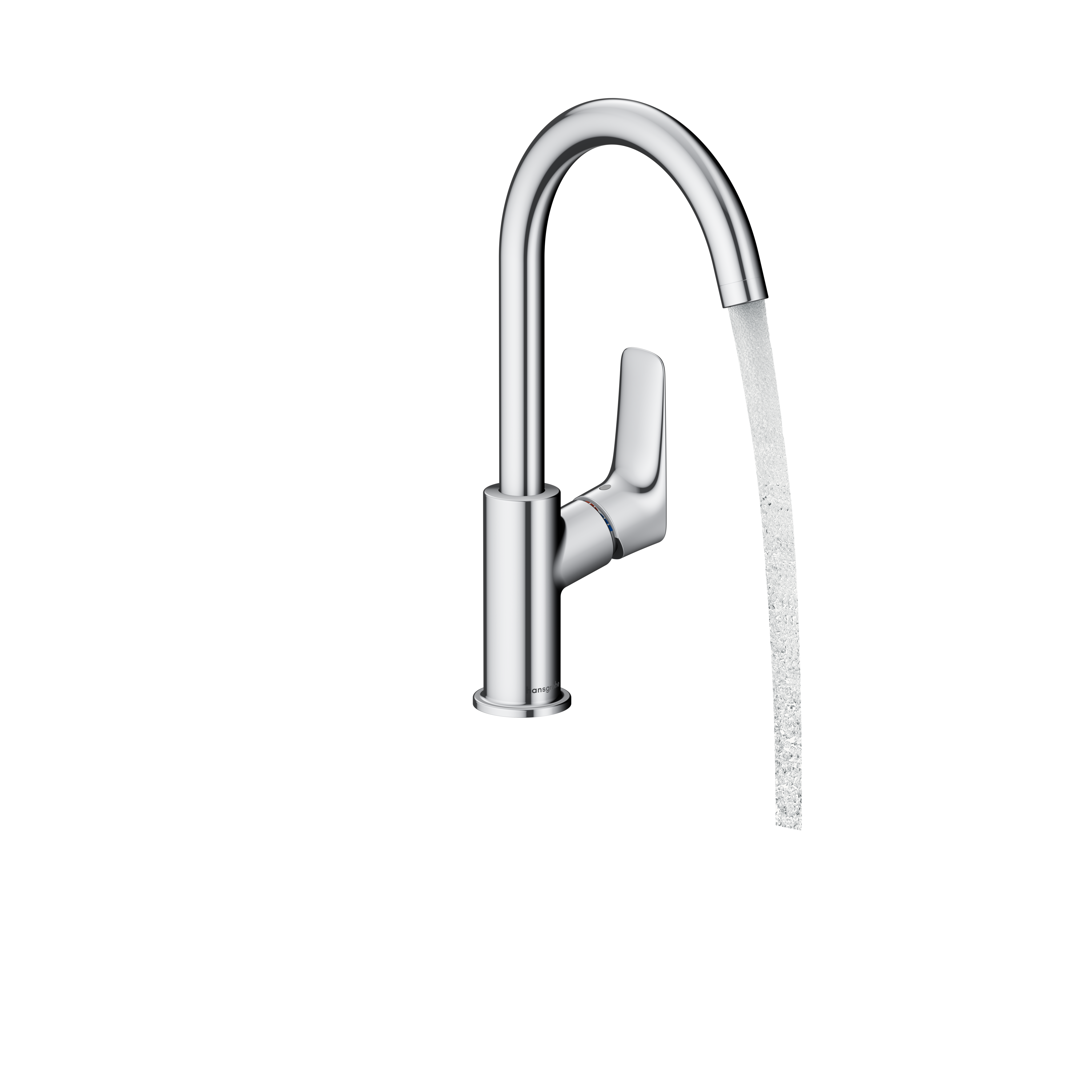 Single lever basin mixer 210 with swivel spout and pop-up waste