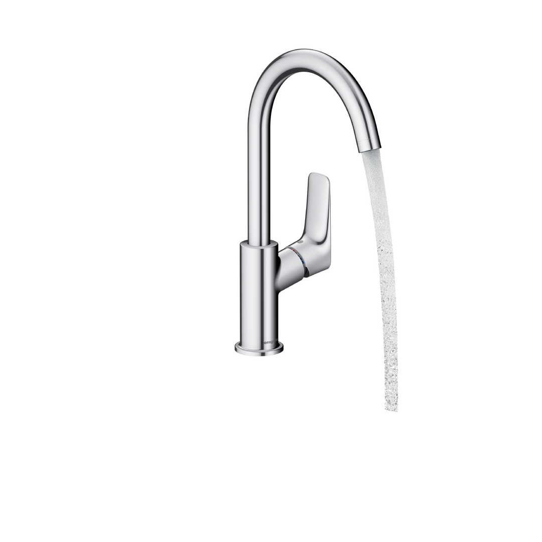 Mitigeur de lavabo 210  bec haut avec tirette et vidage synthétique