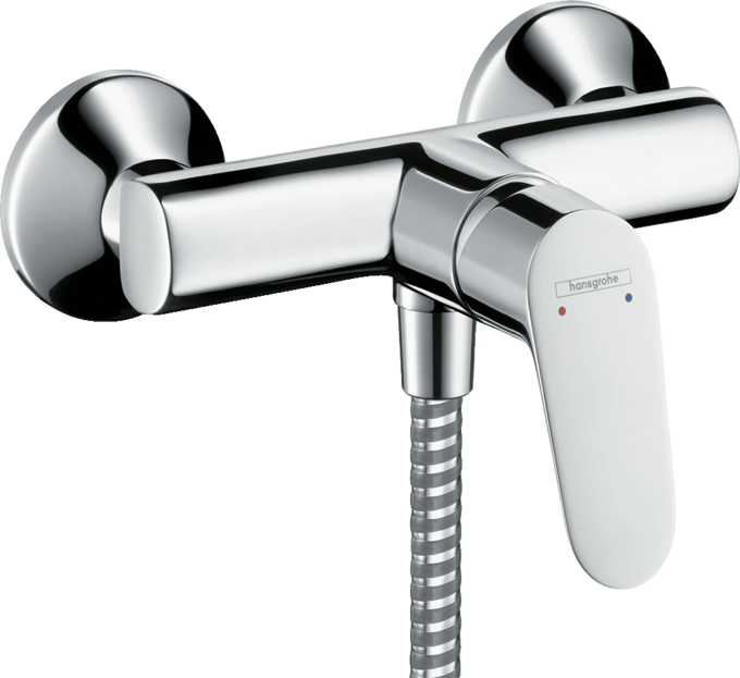 Single lever shower mixer for exposed installation 2 ticks