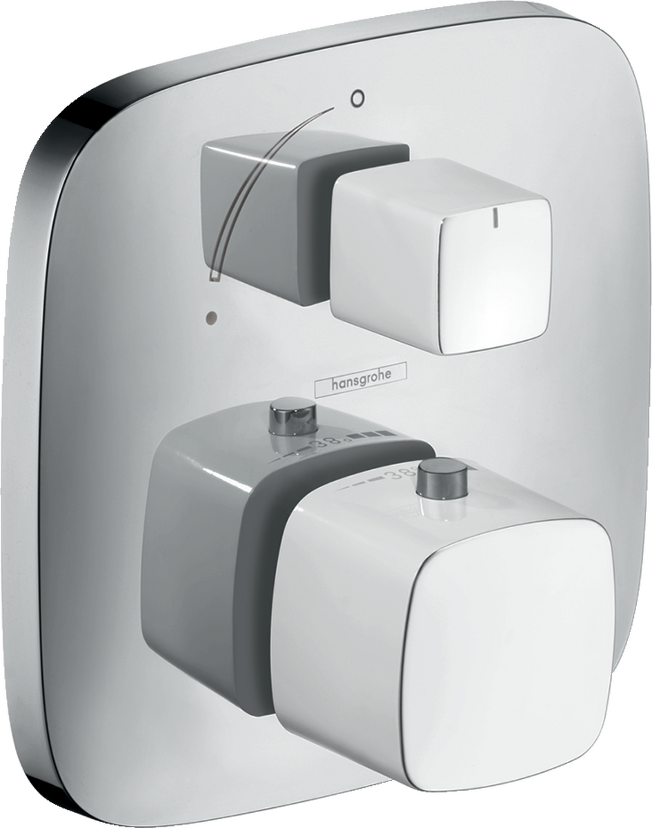 Thermostat for concealed installation with shut-off valve
