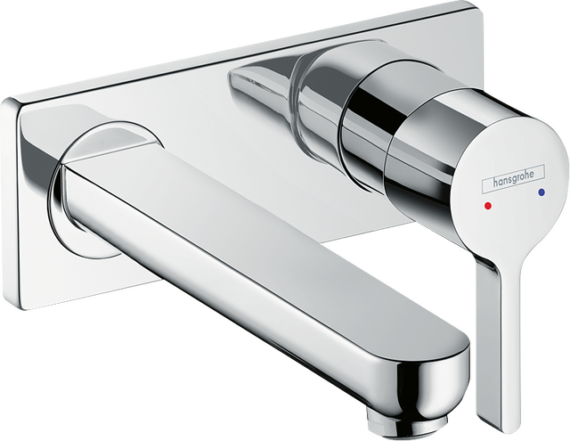 Single lever basin mixer for concealed installation wall-mounted with spout 22.5 cm