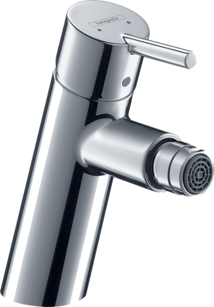 Single lever bidet mixer with pop-up waste set