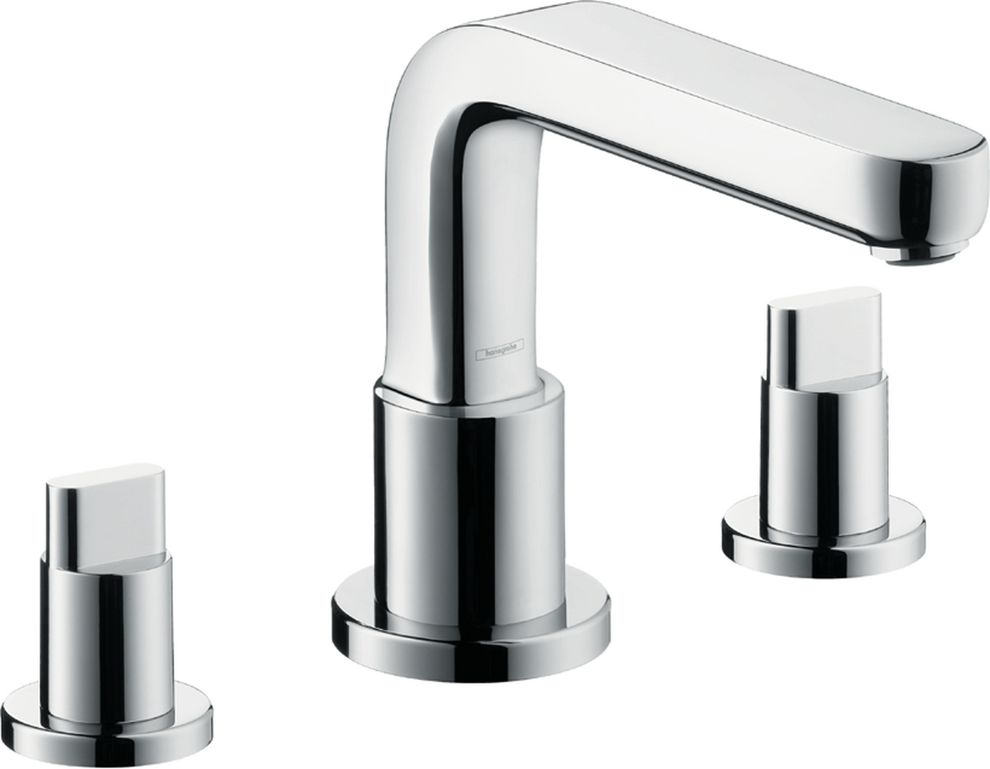 HG 3-hole bath mixer Metris S finish set