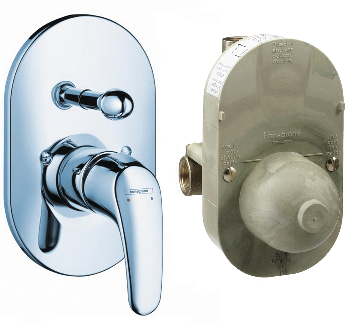 Avista Single Lever Bath Mixer Set for concealed installation