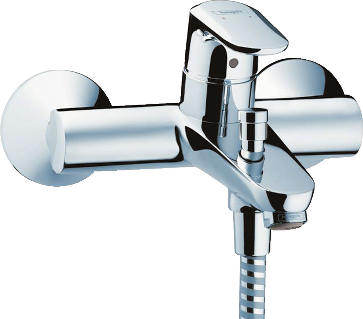 Single lever bath mixer for exposed installation