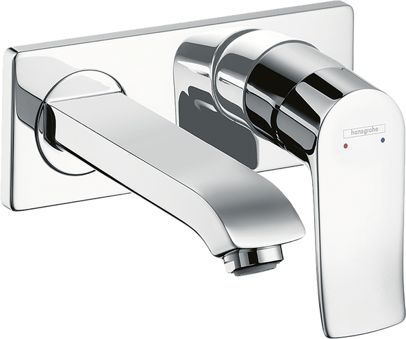 Single lever basin mixer for concealed installation wall-mounted with spout 16.5 cm