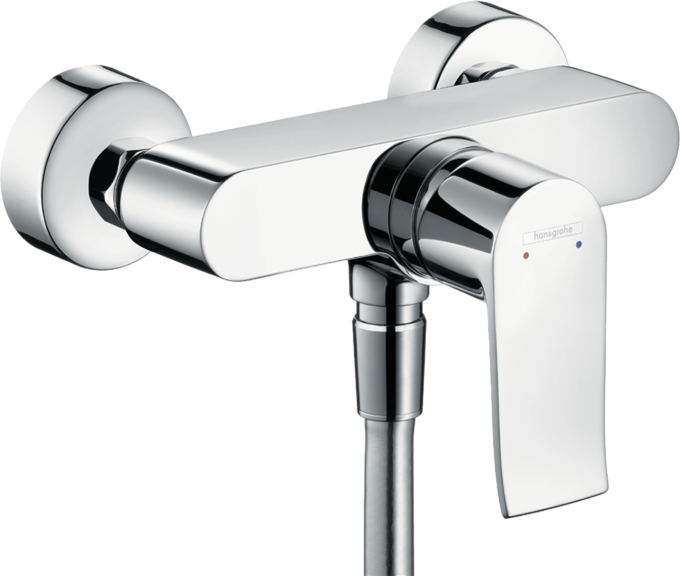 Single lever shower mixer for exposed installation 2 ticks