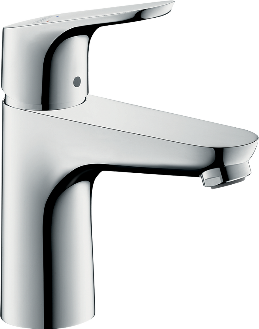 Single lever basin mixer 100 with 2 flow rates and pop-up waste