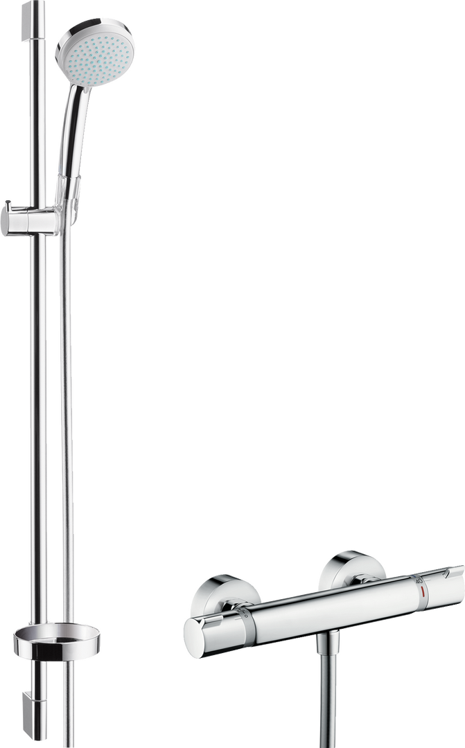 Brausesystem Aufputz Vario EcoSmart mit Ecostat Comfort Thermostat und Brausestange 90 cm