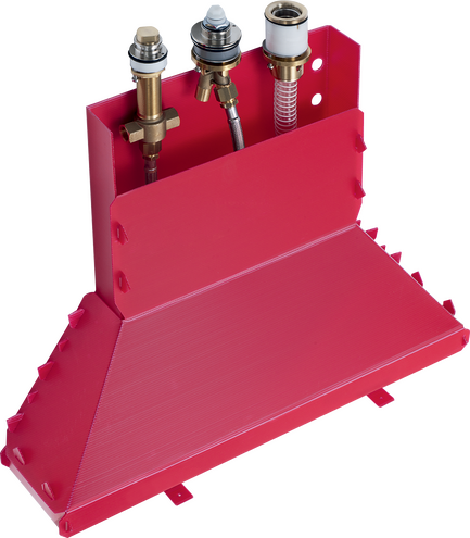 Basic set for 3-hole rim mounted single lever bath mixer