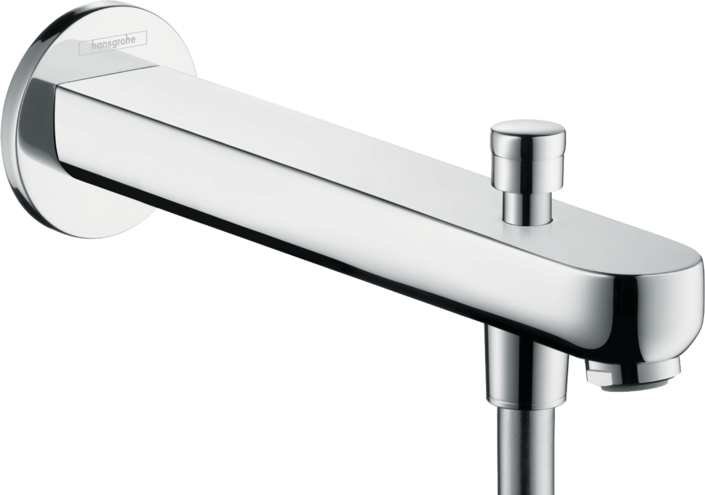 Hansgrohe Bath Fillers Metris S Spout 22 8 Cm With Diverter Valve Item No 31416000 Int - Hansgrohe Wall Mounted Bath Spout