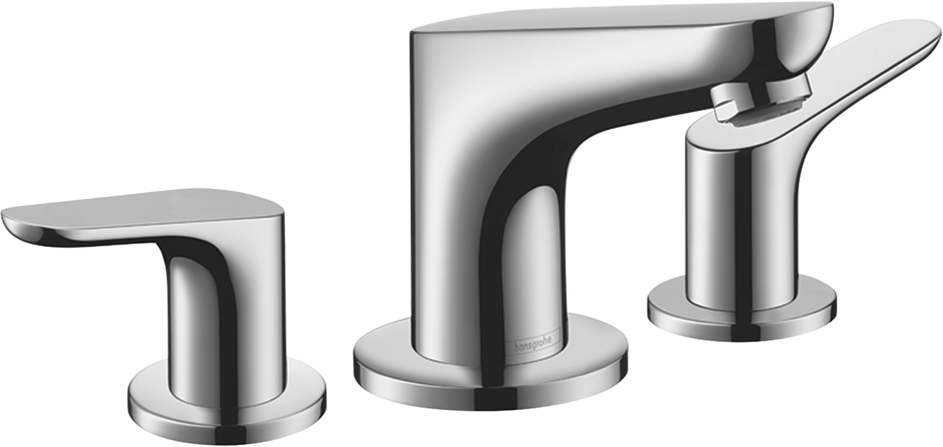 3-Loch Waschtischarmatur 100 mit Zugstangen- Ablaufgarnitur