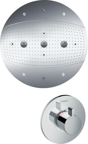 Overhead shower 600 3jet with lighting set