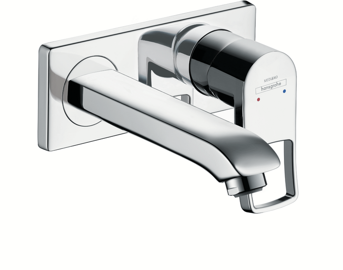 2-Hole Single Lever Basin Mixer for wall-mounting 165mm