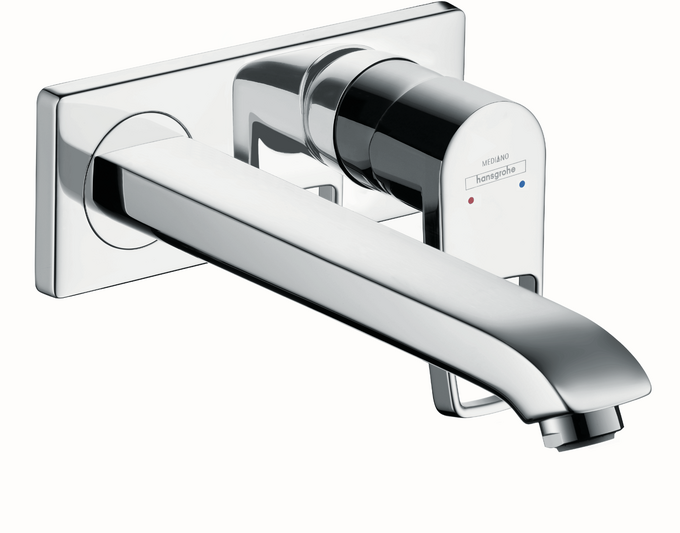 2-Loch Einhebel-Waschtischmischer Wand 225mm