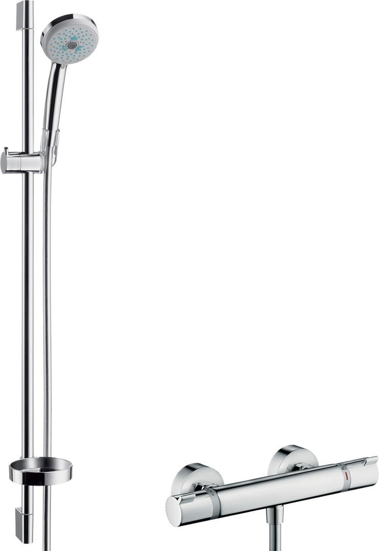 Sistema doccia esterno Multi con termostatico Ecostat Comfort e asta doccia 90