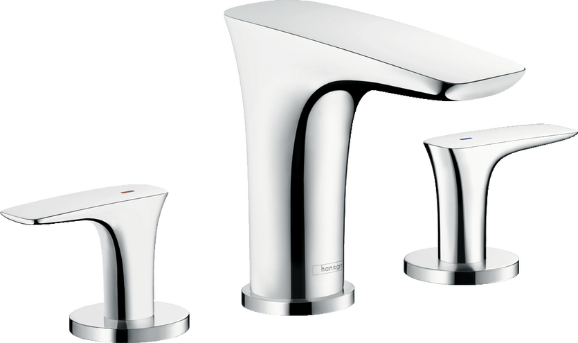 3-hole basin mixer 100 with push-open waste set