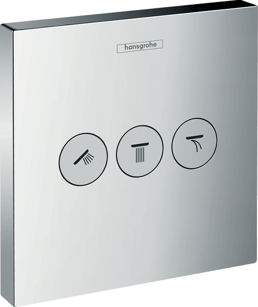 Valve for concealed installation for 3 functions