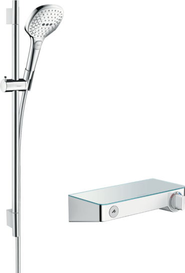 Système de douche apparent 120 avec thermostatique ShowerTablet Select et barre de douche 65 cm Système de douche apparent 120 avec thermostatique ShowerTablet Select et barre de douche 65 cm