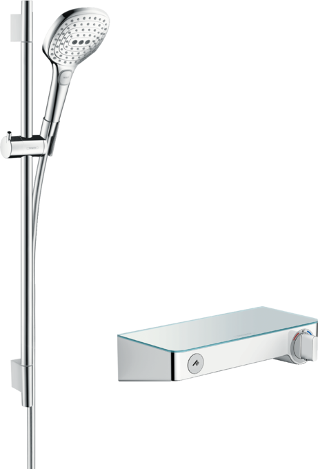 Brausesystem Aufputz 120 mit ShowerTablet Select Thermostat und Brausestange 65 cm