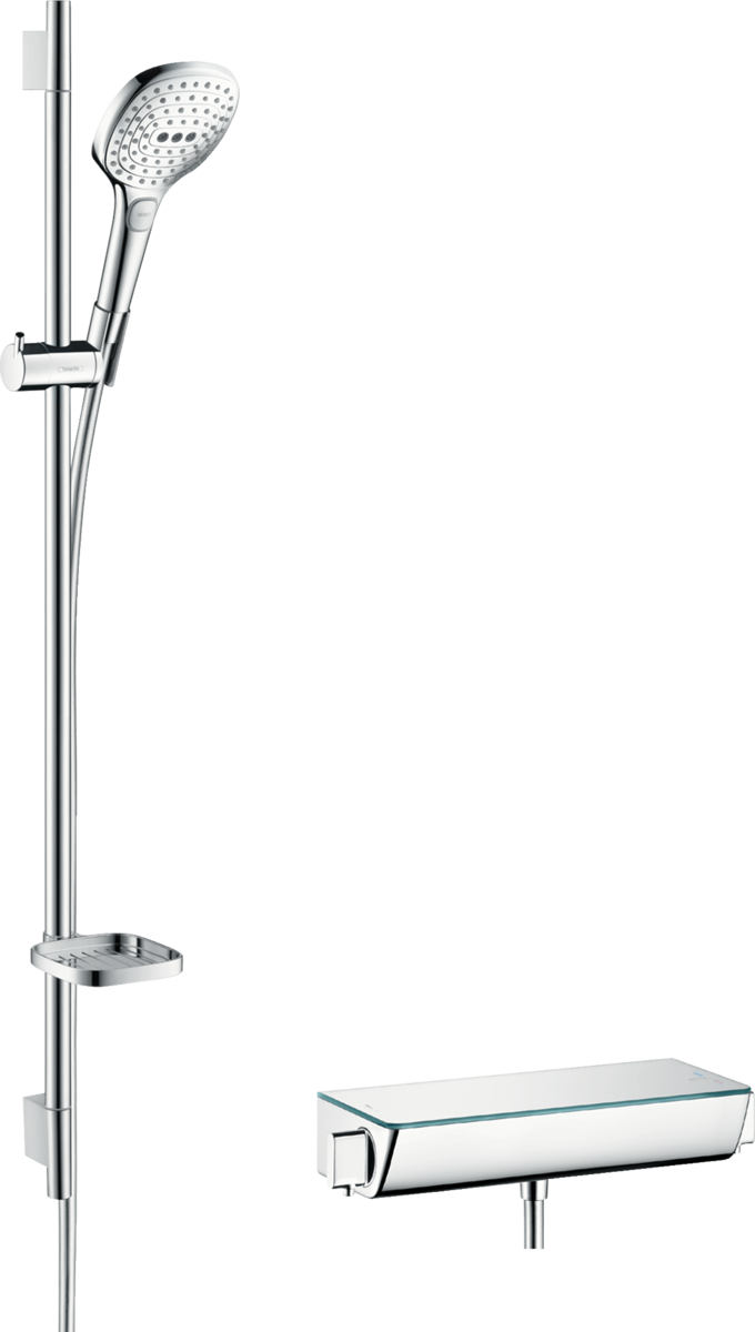 gunstig Afkeer Dagelijks hansgrohe Shower combination: Raindance Select E, Shower system for exposed  installation 120 3jet with Ecostat Select thermostat and shower bar 90 cm,  Item No. 27039000 | hansgrohe INT
