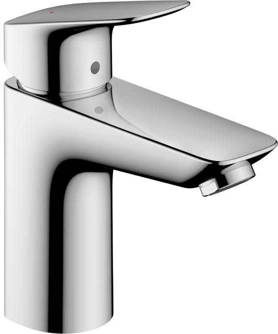 Single lever basin mixer 100 with metal pop-up waste