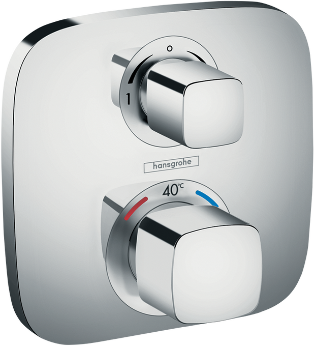 Thermostatic mixer for concealed installation for 2 outlets with shut-off / diverter valve