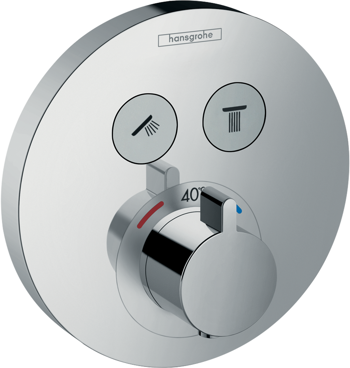 Thermostatic mixer for concealed installation for 2 outlets