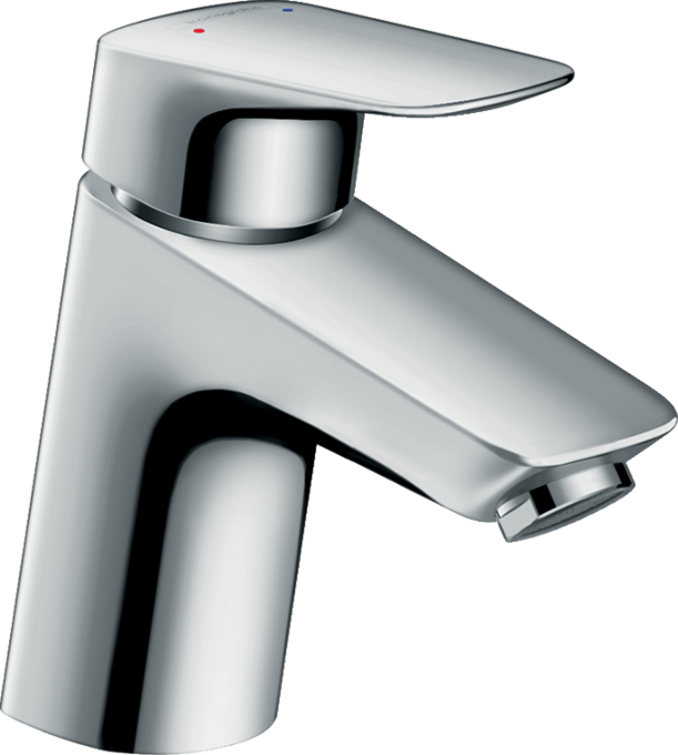 Single lever basin mixer 70 for vented hot water cylinders with push-open waste