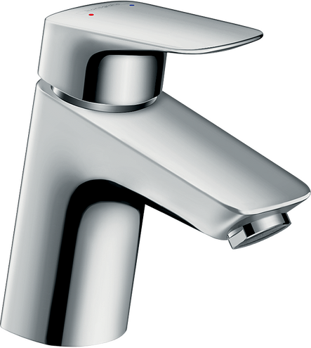 Single lever basin mixer 70 for vented hot water cylinders with push-open waste set