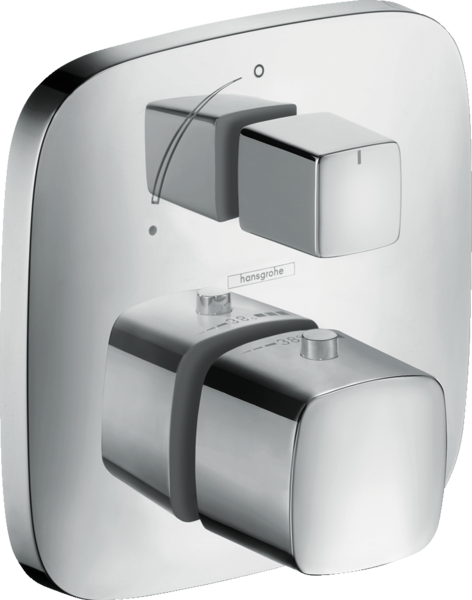 Thermostat for concealed installation with shut-off valve